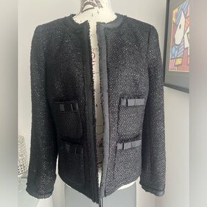 RSVP by Talbots Black Metallic Blazer Jacket Size SMALL.